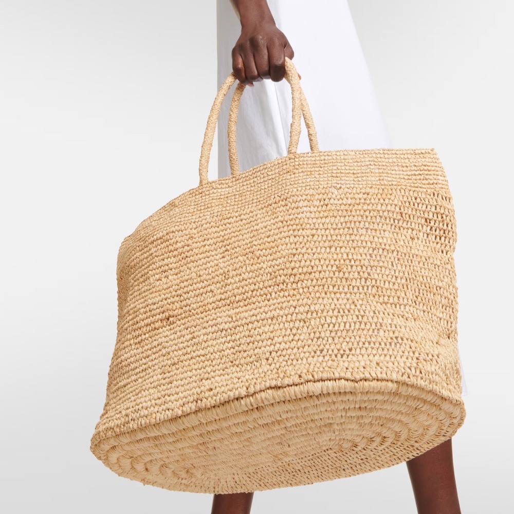 The Row Oregon Large Raffia Shopper